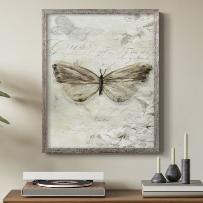 La Chanson du Papillon I, reproduction encadrée - bois massif