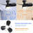 23 Inch Bedroom Ceiling Fan With 3 ABS Blades Remote Control DC Motor Black With 18W Led Light