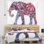 Tapisserie d'éléphant joyeux pourpre Animal-28483423