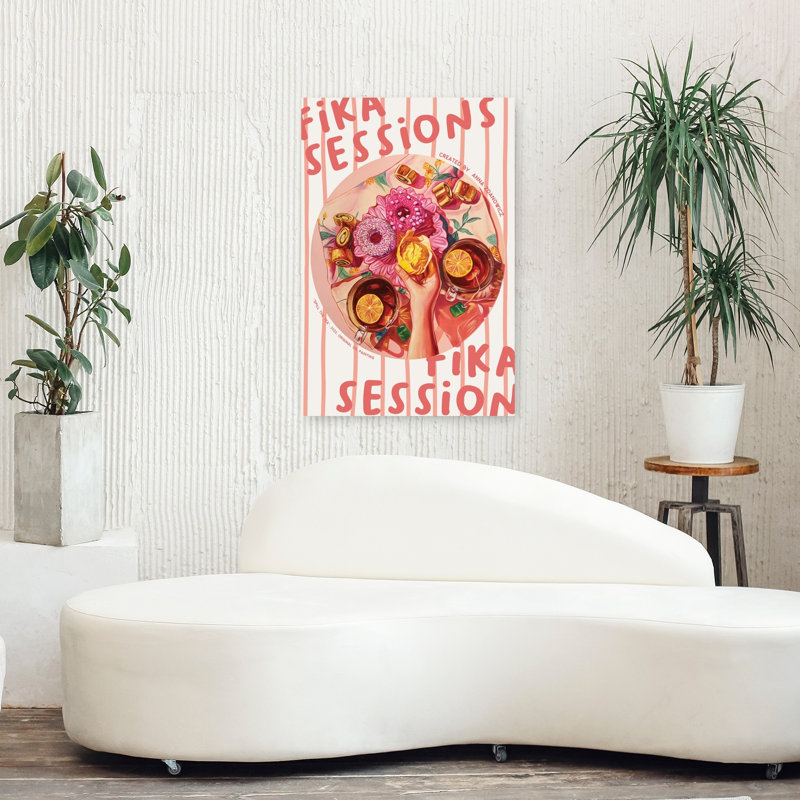 Art mural Cozy Fika Tea Time, H 36 po x l 24 po