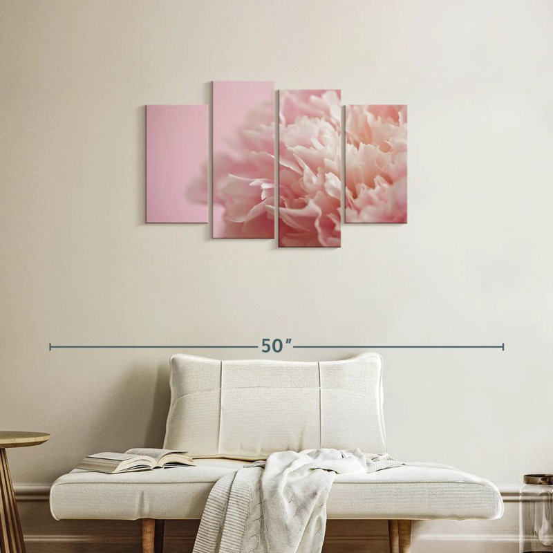 Harnek fondu au rose, H 22 po x l 36 po
