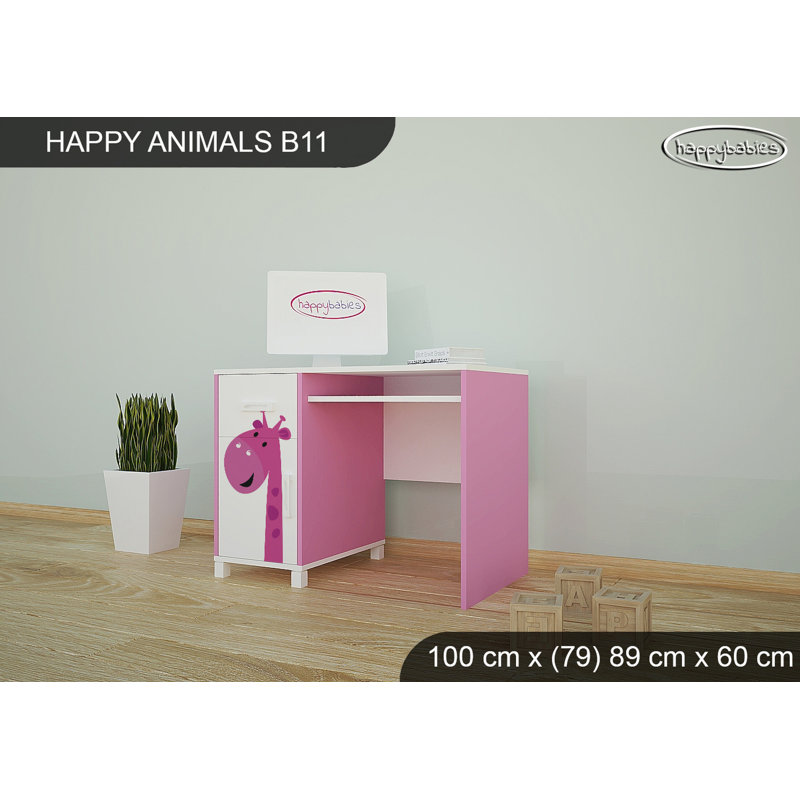 100cm Writing Desk, Pink