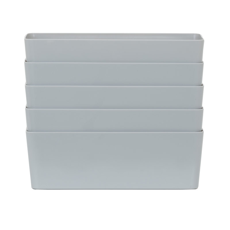 Wham 7.01 Studio Basket Rectangular Pack of 5 Cool Grey