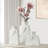 Ponzio White Marble Texture Ceramic Table Vase-95418559