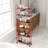 Red 6-Tier Rolling Cart Gap Kitchen Slim Slide Out Storage Tower Rack with Wheels-104579784