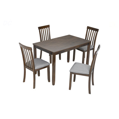 Wooden Dining Rectangular Table, Kitchen Table For Small Space, 4 Person Dining Table, Walnutonly THE TABLE, Table