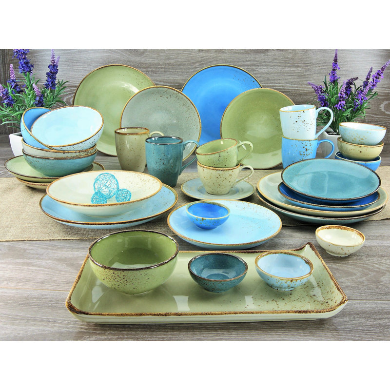 Nature, 6-er Speiseteller 27 cm, Blue