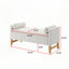 Banc de chambre rembourré avec tissu bouclé