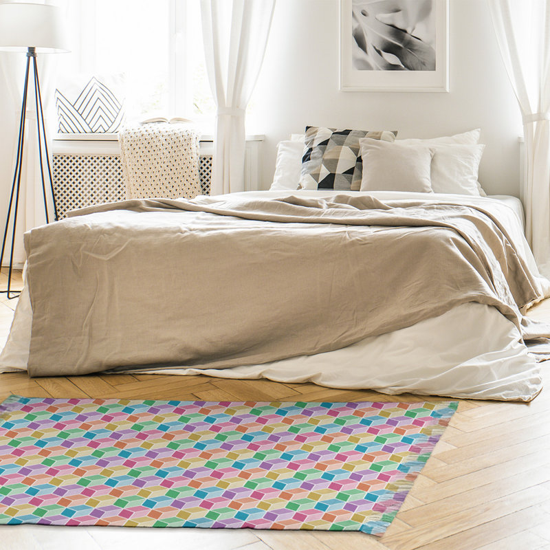Mcguinness Chenille Chevron Indoor Rug, No