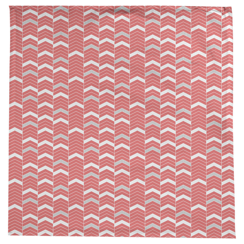 Nappe à chevrons à traits Stephenie, Rouge / Mauve