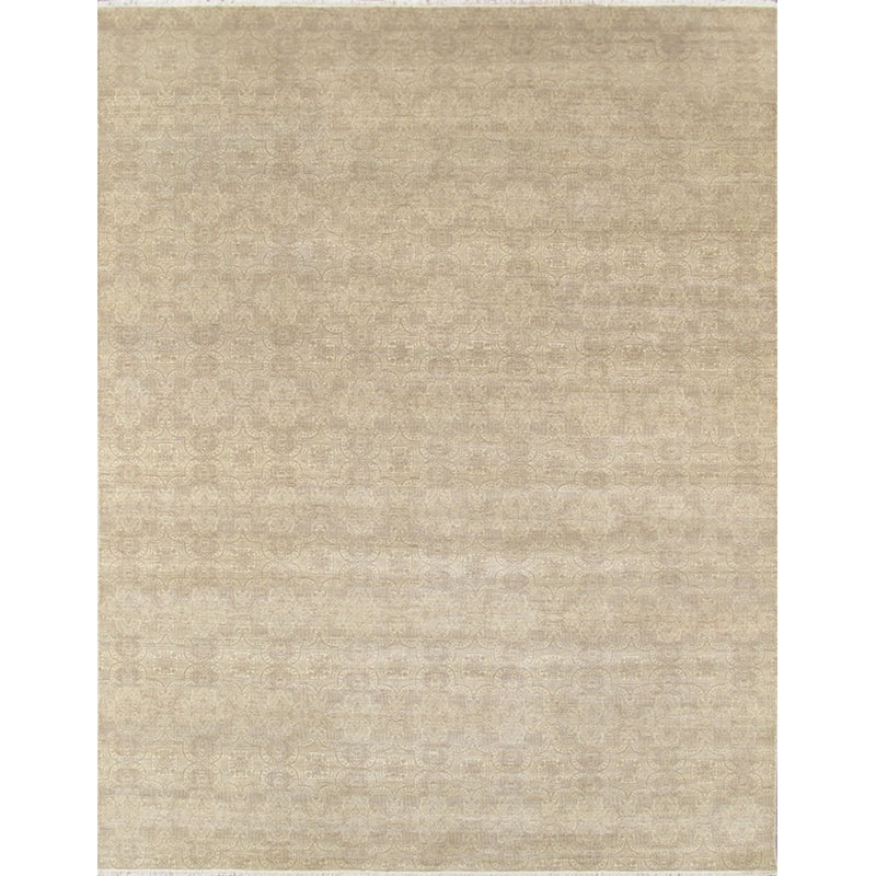 Hand Knotted Geometric Indoor Rug, Rectangle 9' x 11'6"