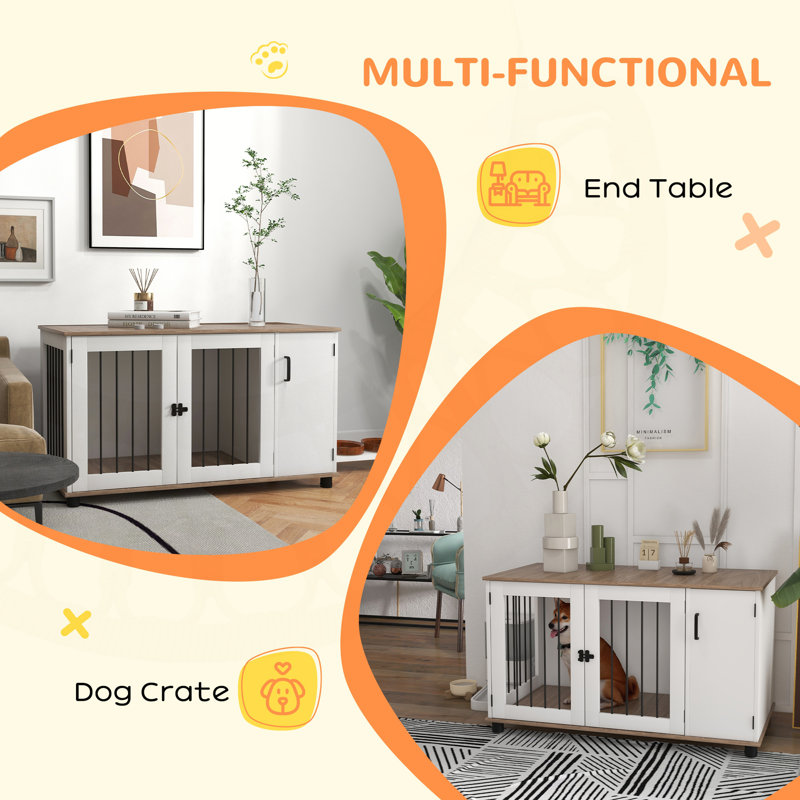 Versatile Dog Crate Side Table with Storage for Medium and Large Dogs