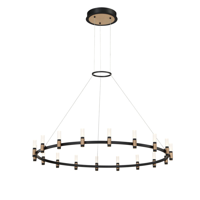 18 - Light Dimmable LED Round / Oval Chandelier
