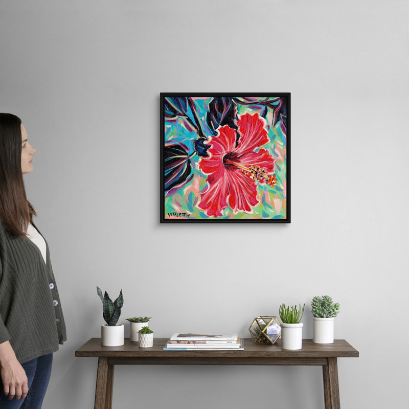 Hawaiian Beauty I, art mural sur toile, Toile avec cadre noir, H 20 po x l 20 po x P 1,75 po