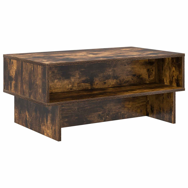 Coffee Table with Storage, 35cm. H x 80cm. L x 46cm. W, Smoked Oak