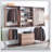 Devi Oak Wood Closet System with Modular Units for Customizable and Durable Wardrobe Organization