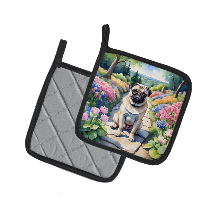 Caroline's Treasures Floral Polyester Potholder Set