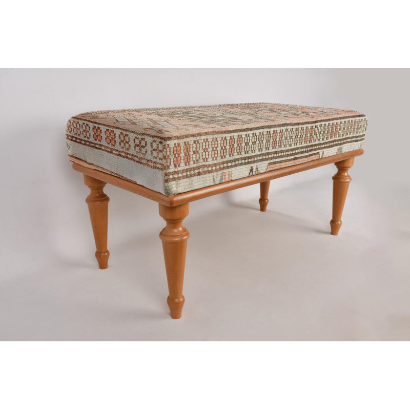 Doux tons banc, banc Mudroom, banc repose-pieds, banc rembourré, banc tapis turc, banc Kilim, banc de décoration intérieure, banc fait à la main