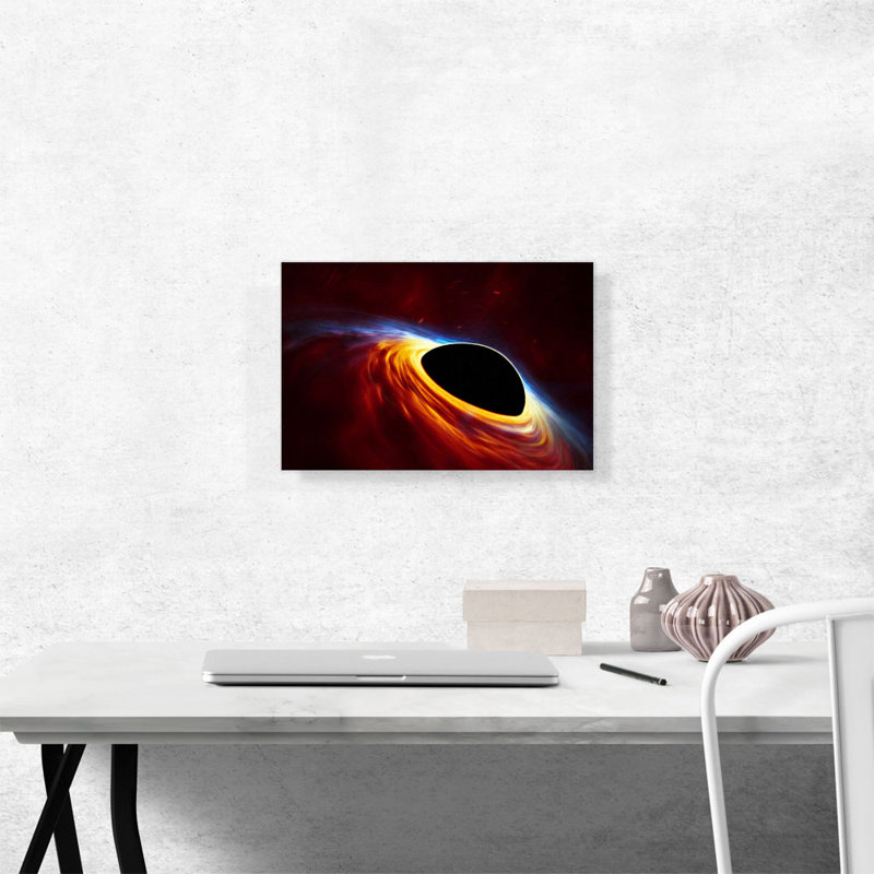 Hubble Telescope Supermassive Black Hole - reproduction d'art sur toile tendue, H 12 po x l 18 po x P 0,75 po