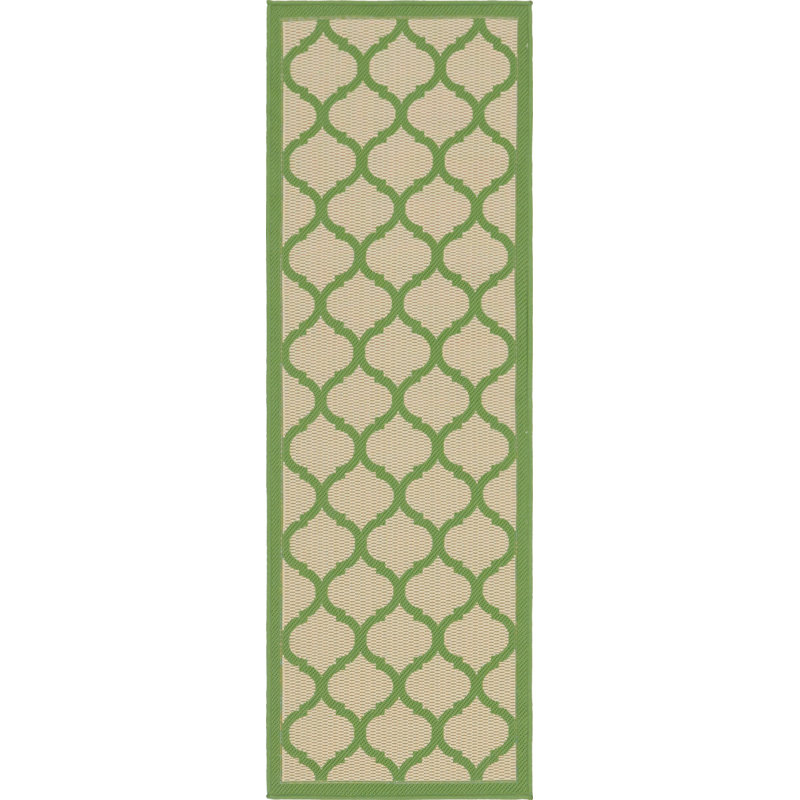Tapis intérieur / extérieur beige Timmons, Tapis de couloir 2 pi 2 po x 6 pi 1 po