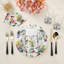 Flora Fauna White Cotton Sateen Cocktail Napkins-173570063