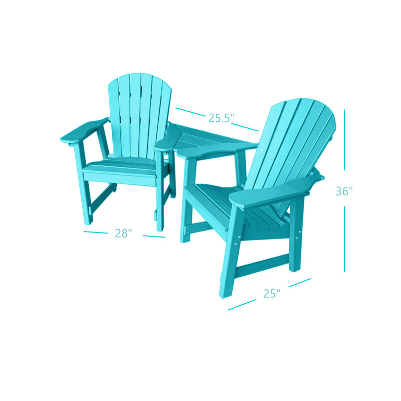 Kleinman 2-Chair Dining Table Settee, Teal