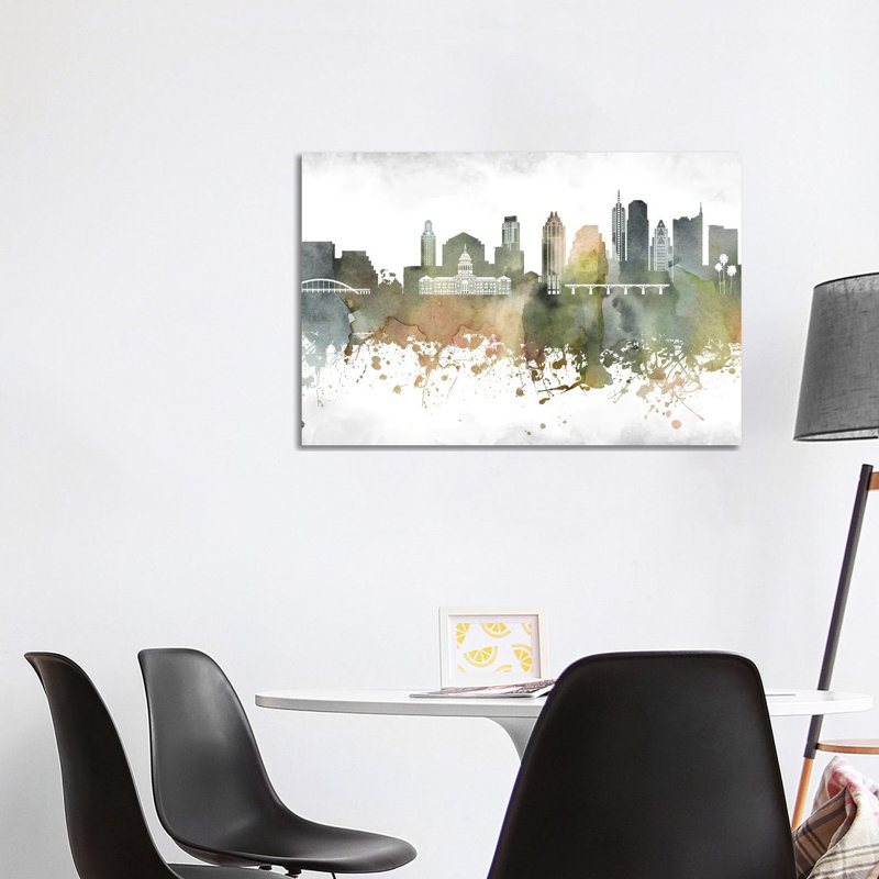 Austin Skyline by WallDecorAddict - Wrapped Canvas Print, 101.6 cm H x 66.04 cm W