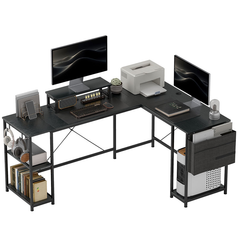 Particle Board / Chipboard Computer Desk, Black/Black