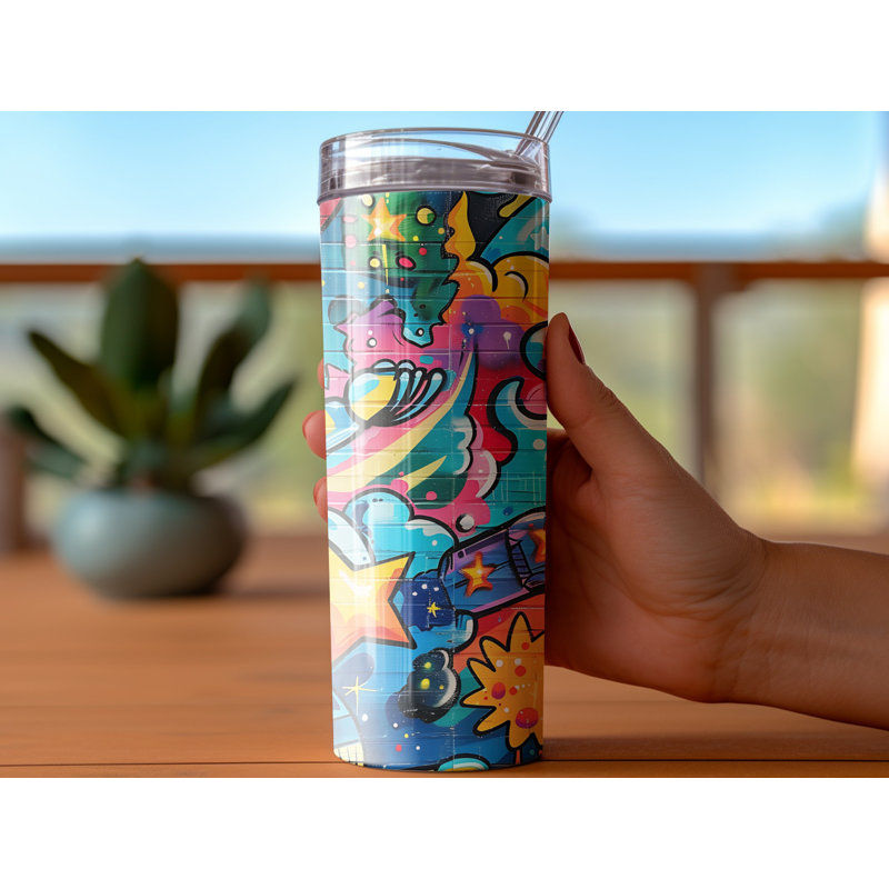 Choose Handmade Tumblers 591ml Vacuum Insulated Stainless Steel (18/8) Travel Tumbler with Straw