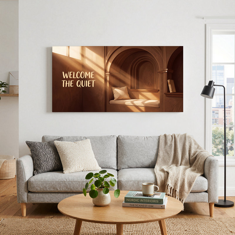 «Welcome The Quiet in Warm Sunlit», L 46 po x H 24 po