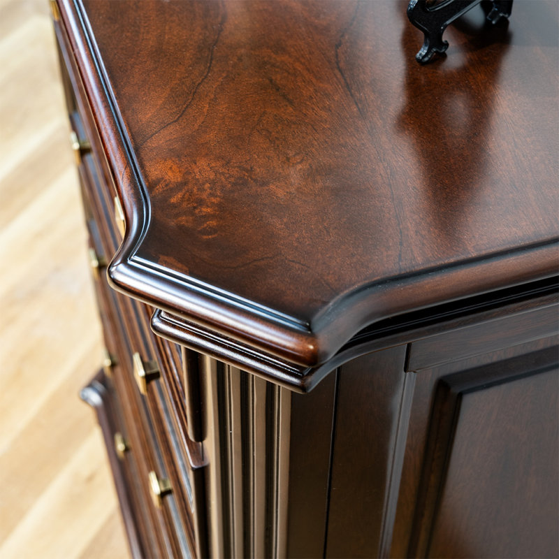 Armoire d'appoint en bois massif brun noisette