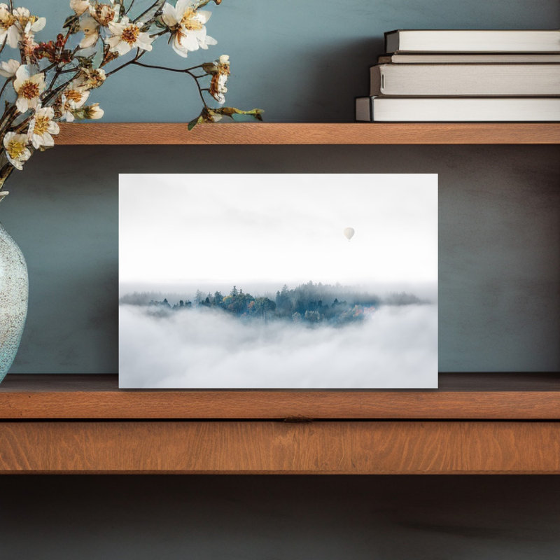 Misty Forest Hot Air Balloon by Matthias Bergolth - Wrapped Canvas Print, 30.48 cm H x 45.72 cm W