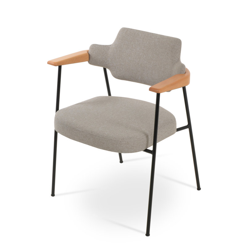 Fauteuil rembourré gris Palu