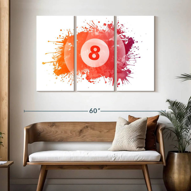 Senne 8 Ball Splash, 32" H x 50" W