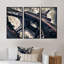 Paris Paris Eiffel Towerin Grungy Dramatic Style - Cityscape, ensemble d'art mural sur toile, encadré de 3-2100814807-2100814813