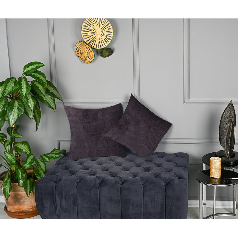 Matte Velvet Cushion Cover - 1 Pc, Purple Taupe, 41cm x 41cm