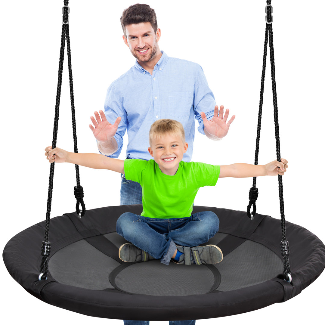 SereneLife 40” Children’s Hanging Swing Seat - Indoor/Outdoor Weatherproof Rope Swing, 600 Lb Capacity SereneLife 40'' Black Belt Swing SereneLife