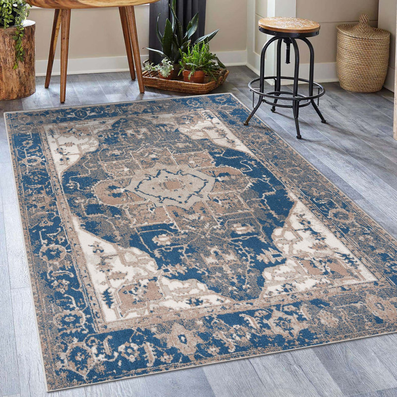 Tapis oriental ivoire 9X12 Collection Luxe Weavers 185, Rectangle 9 pi x 12 pi