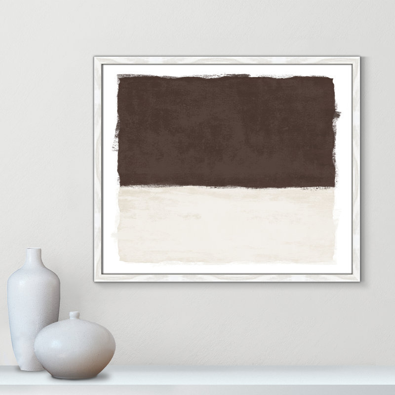 Chocolat trempé I - Version paysage par Natalie Carpentieri, L 25,5 po x H 21,5 po, Grain de bois blanc, Impression encadrée