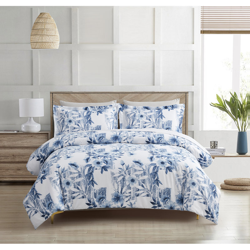 Ensemble de housse de couette réversible 3 pièces Domagala, Housse de couette pour très grand lit et 2 très