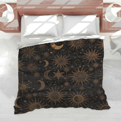 Celestial Sun Moon Pattern Comforter