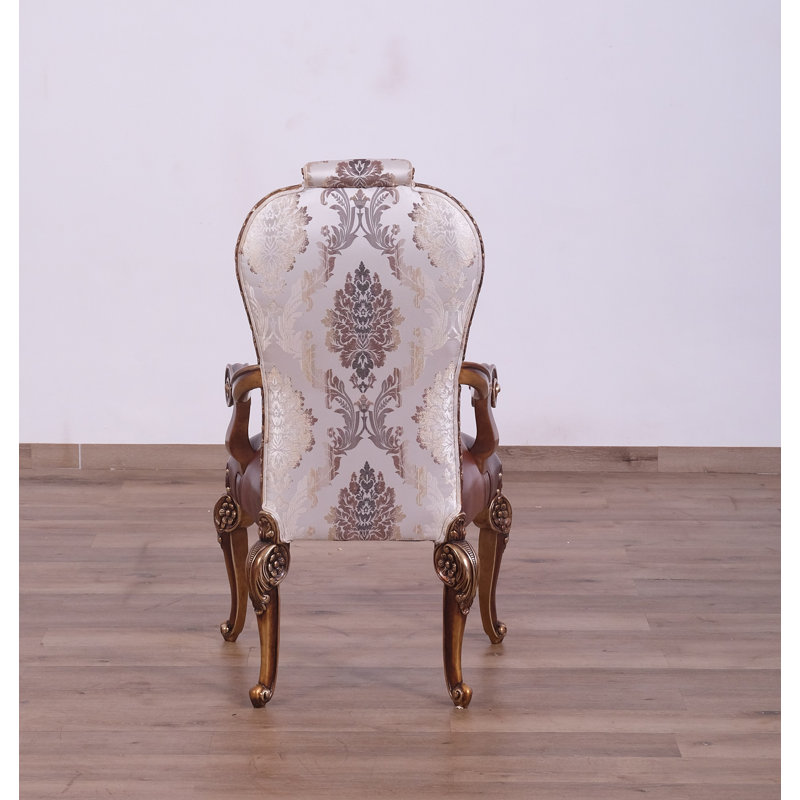 Chaise avec accoudoirs en cuir Saltford, Bronze parisien