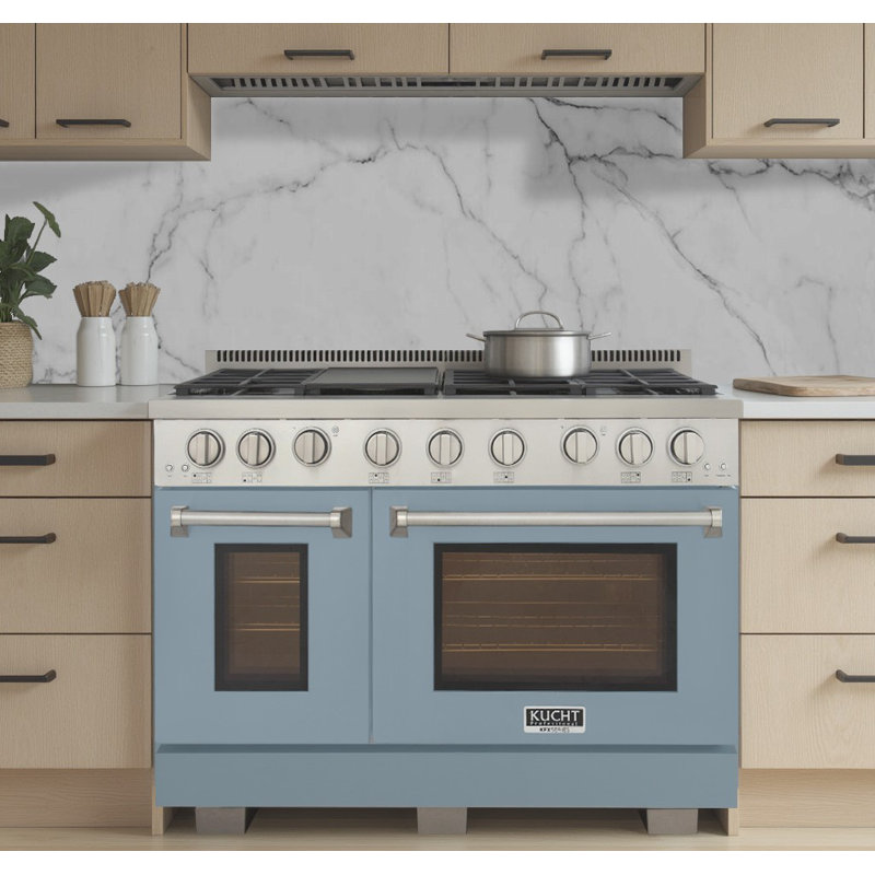 48" 6.7 Cu. ft Freestanding Gas, Light Blue, Liquid Propane
