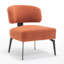 Chaise de loisir moderne à dossier minimaliste en velours-1958696857