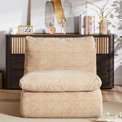 Méridienne Fireside, tissu doux au toucher, fauteuil à billes très grand en mousse