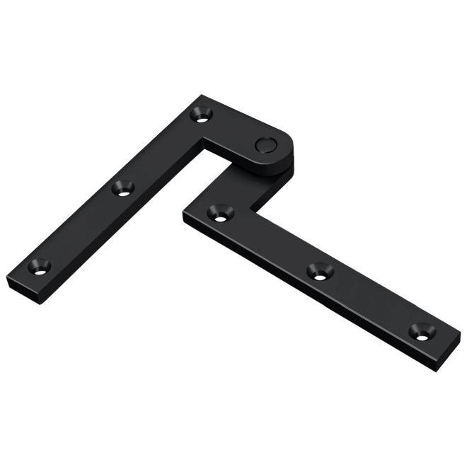 Charnière en peinture noire Deltana PH40U19 4-3 / 8 "x 5/8" x 1-7 / 8 ", Peinture noire