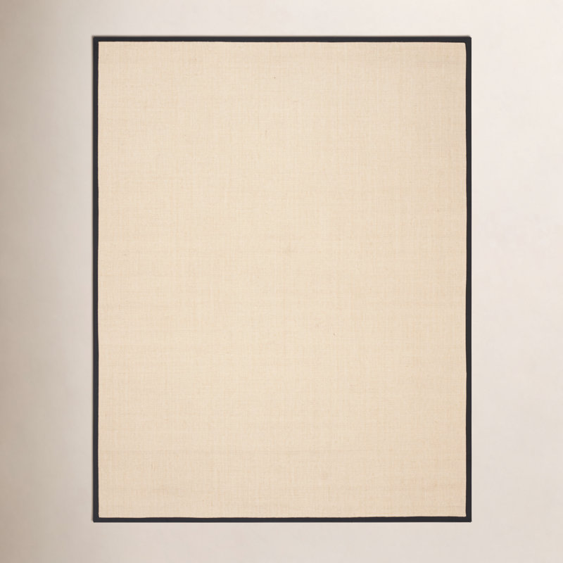 Cybil Auckland Jute Maize/Black Area Rug, Rectangle 8' x 10'