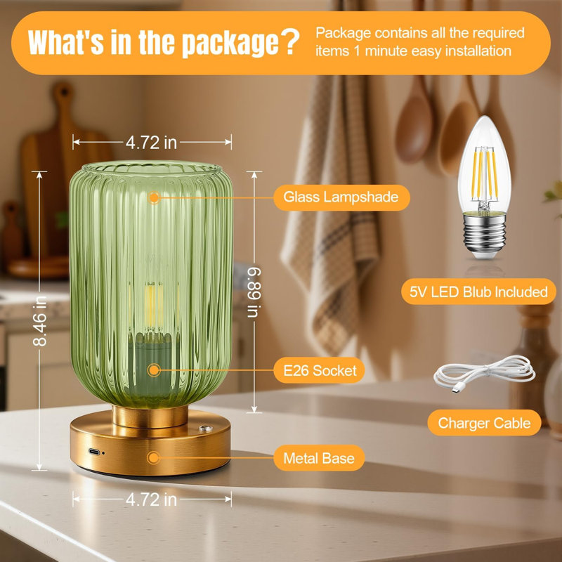 Modern Touch Dimmable Wireless Lamp