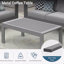 2 Pieces Outdoor Patio Set, All-Weather 75” 3-Seat Metal Patio Sofa Couch With Thick Beige Cushions, Khaki Frame And 43” Coffee Table-741143108