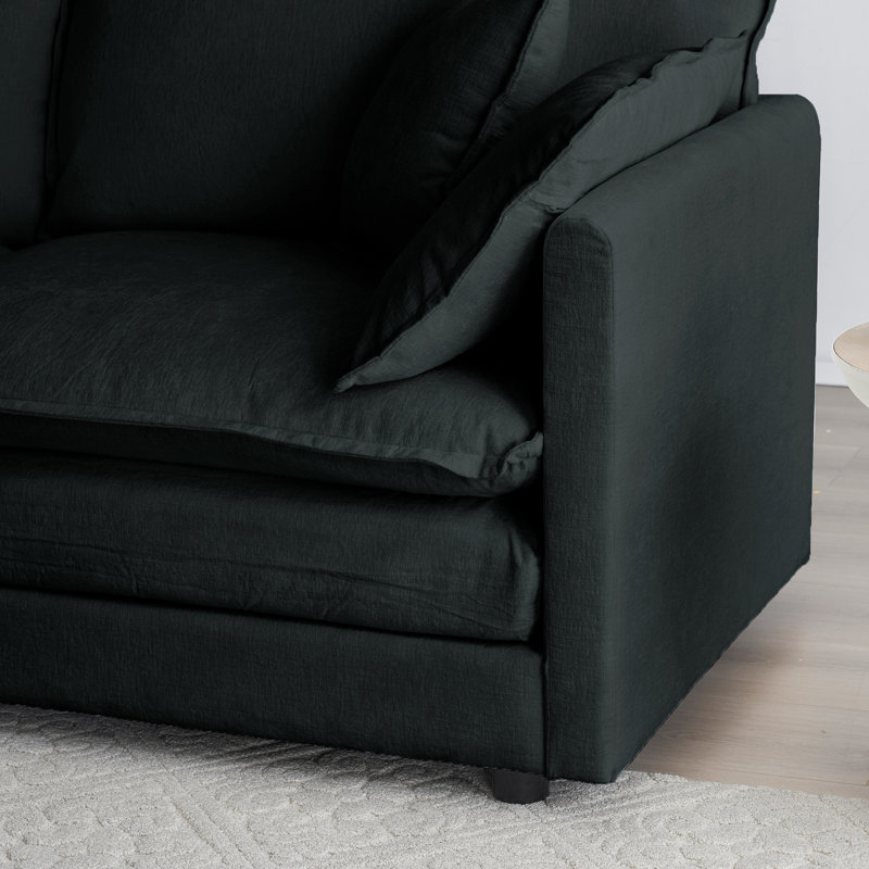 Chenille moderne - Revêtement solide et relaxant en bois noir